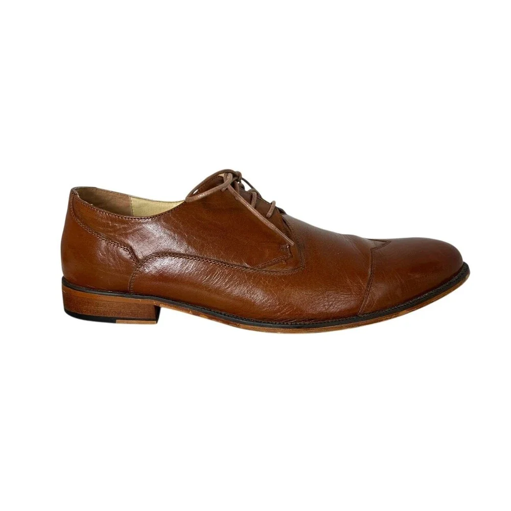 Stacy Adams Men's Brown Leather Oxfords  Size 14  Office Casual Church